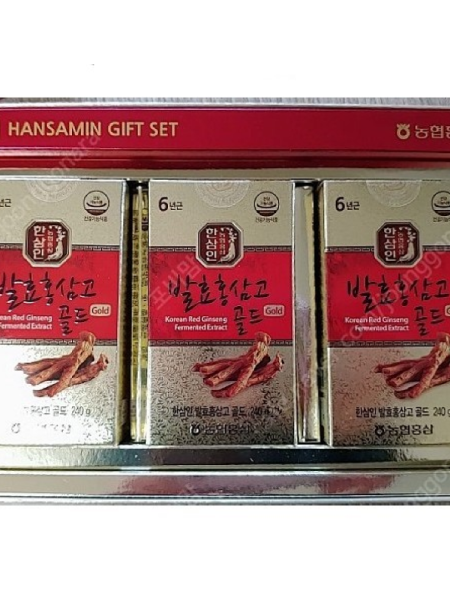 [농협 한삼인] 발효홍삼고골드 240g x 3병 + 쇼핑백