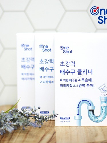 원샷 노기오 초강력 배수구 클리너 용해제 (30g*4포)