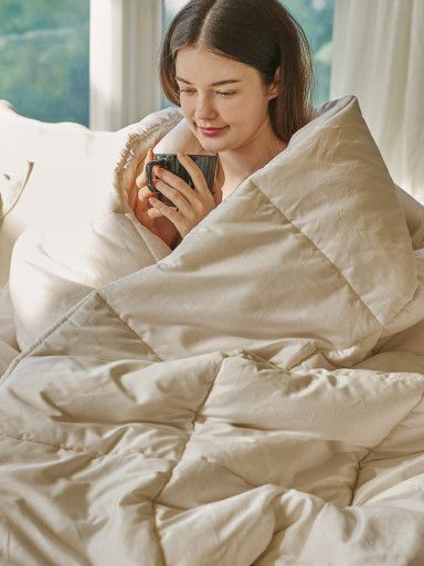 [라뽐므] 사계절용 라울 60수 100% 호주산 천연양모 이불(Q)1.3kg+베개솜2P (홈쇼핑히트상품)