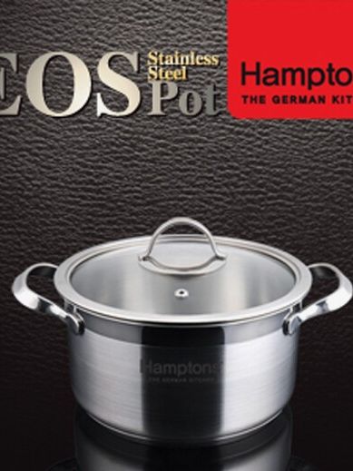 [햄튼] EOS 인덕션 3중 바닥 냄비 18CM(양수) (HEOS-18P)