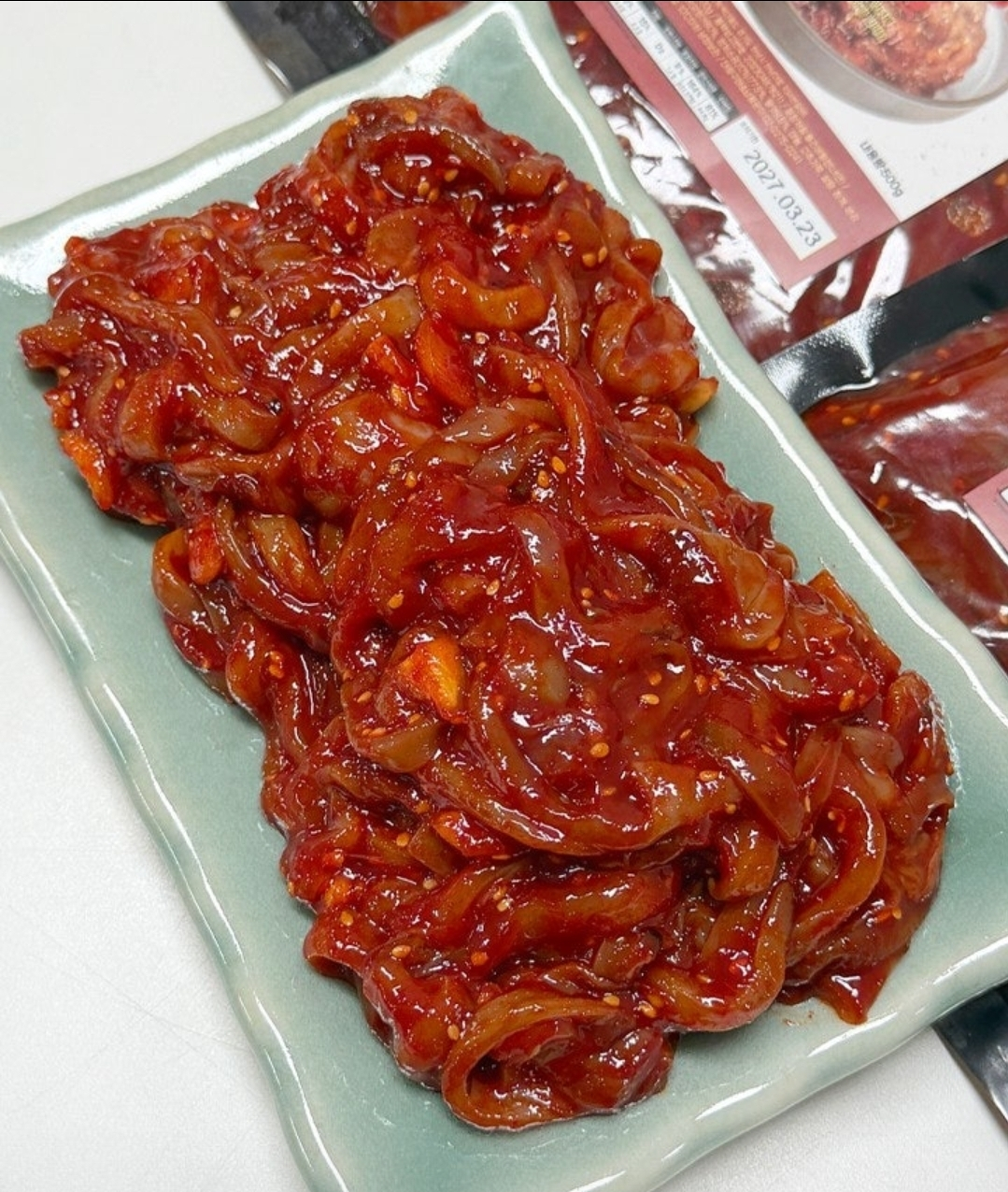 상품코드 : FD009 젓갈담는마을 특제양념 오징어젓갈 500g