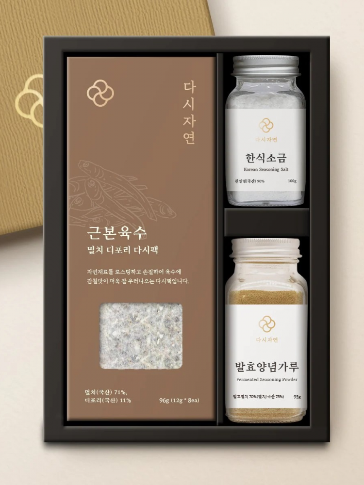 [다시자연] 조미료 3종 21호 + 쇼핑백 (신세계백화점 판매 상품)