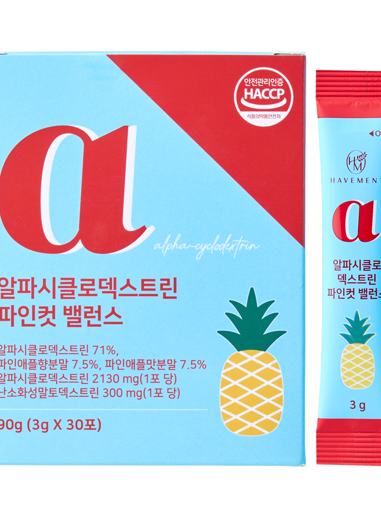 [해브먼트] 알파CD 분말 식약청인증 HACCP 알파시디 알파씨디 30포, 1개, 90g