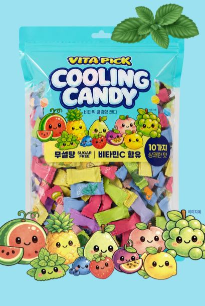 비타픽 쿨링향 캔디 100g x 24개