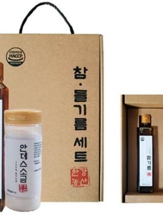 [한강농산] 참기름 2종세트 (안데스소금)