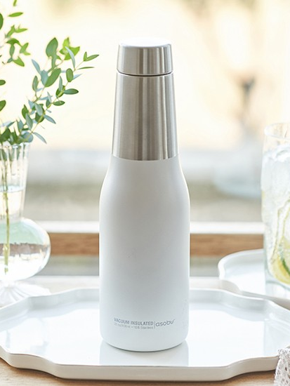 [아소부] 스텐 진공 보온보냉 텀블러 600ml 오아시스 화이트