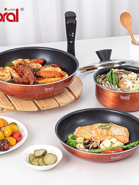 [보랄] IH 분리형 후라이팬 & 냄비 멀티핸들 프리미엄 5종세트 (BR-FP500S)