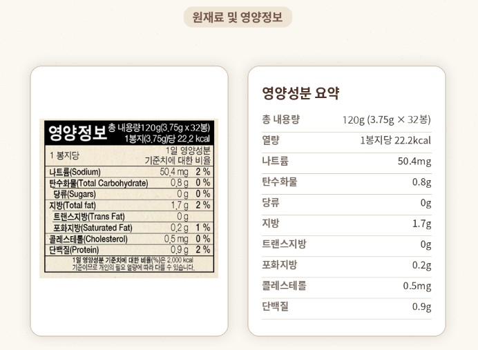상품코드 : GSP001 칠갑농산 갓 구운 바삭 재래김 32봉 선물세트