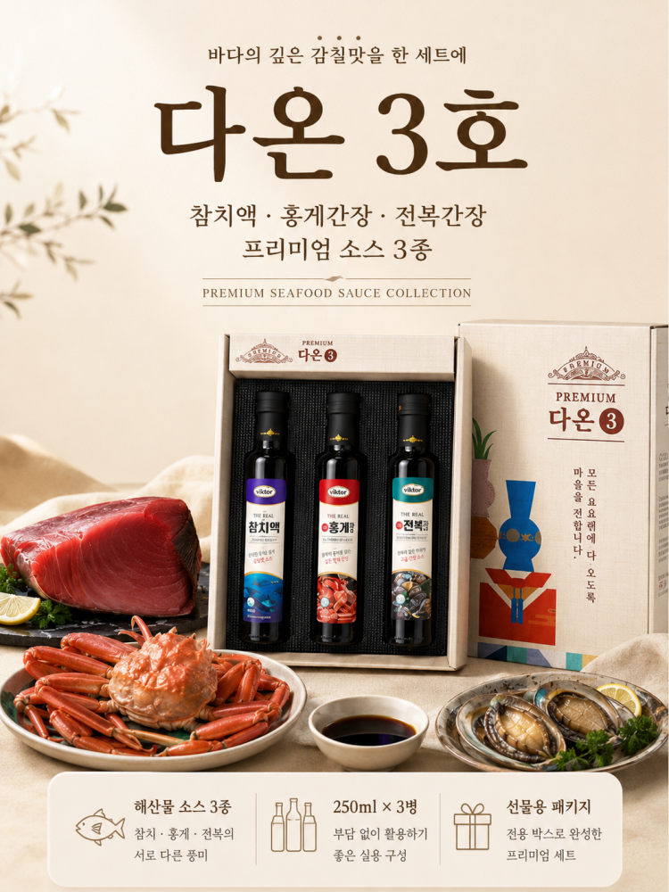 프리미엄 소스 3종 다온 3호 선물세트