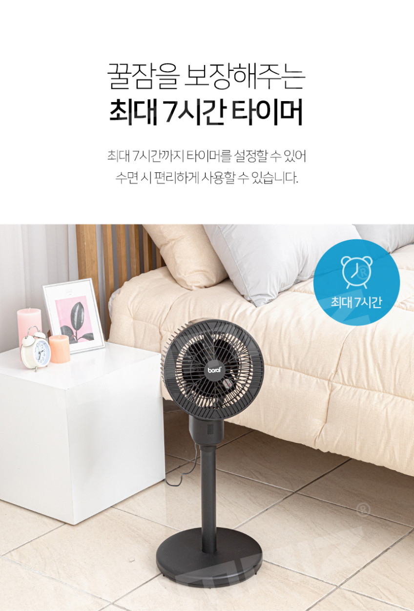 상품코드 : H3873 [보랄] 3D 입체회전 스탠드 에어 서큘레이터 선풍기 (HNZ-SC403)