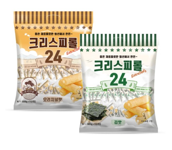 상품코드 : JNJ001 24가지 진짜 곡물 크리스피롤 오리지널/김맛 500g