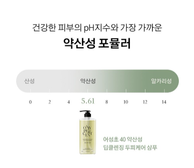 상품코드 : K628 어성초 40 약산성 딥 클렌징 두피케어 샴푸 (카톤발주용)