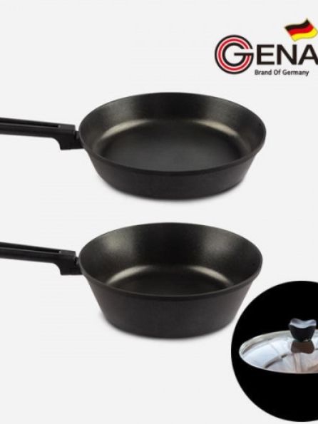 [제너] 펜슬러 IH 티타늄코팅 후라이팬28+궁중팬28cm 2종 유리뚜껑세트