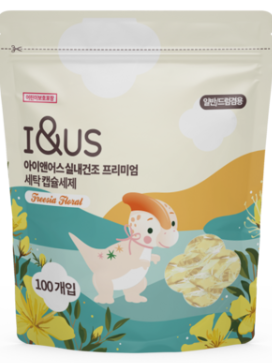 아이앤어스 실내건조 프리미엄 세탁 캡슐세제 (프리지아향), 100개입
