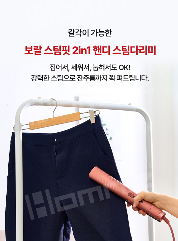 상품코드 : H3934 보랄 스팀핏 2IN1 핸디스팀다리미