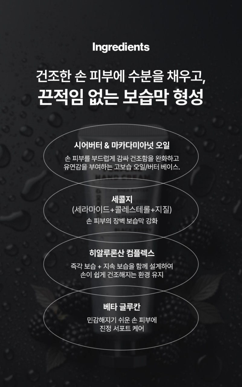 상품코드 : BNF008 더마엘 퍼퓸 핸드크림 블랙베리 50ml