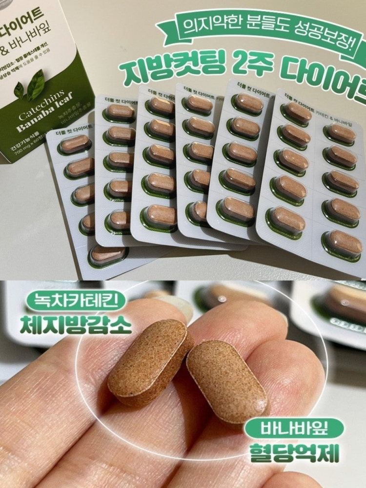 모태비만 탈출 더블컷 카테킨 & 바나바잎 (60정)