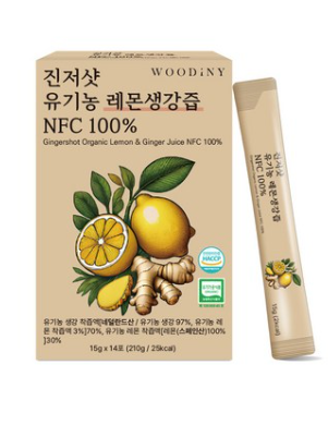 [우디니] 진저샷 유기농레몬생강즙 NFC 100%