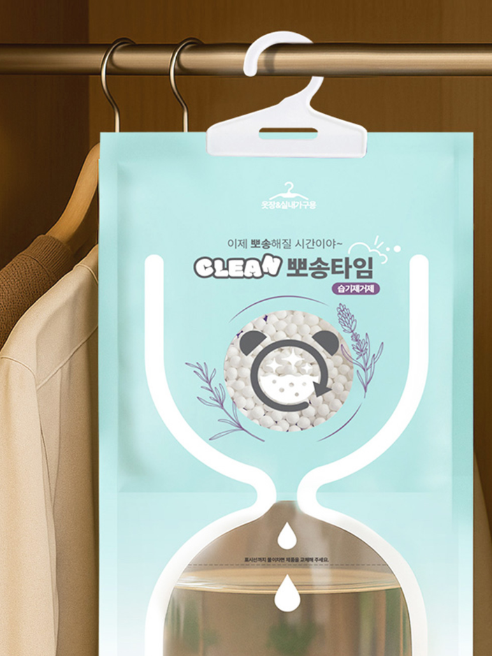 (신형) 클린뽀송타임 옷걸이형 대용량 습기제거제 220g 10개입 1세트