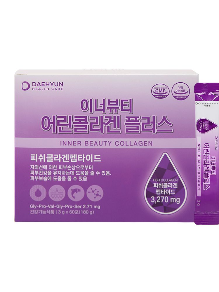 [대현헬스케어] 이너뷰티 어린콜라겐플러스 3g x 60포