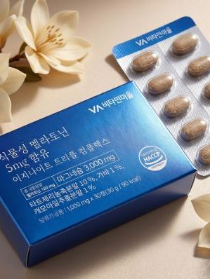 [비타민마을] 식물성 멜라토닌 5mg 함유 이지나이트 트리플 컴플렉스 30정 (1개월분)