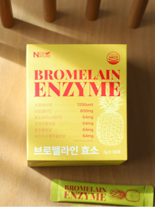[뉴네이처] 파인애플효소 곡물 발효 소화 가루 분말 브로멜라인 효소 2g 30포(카톤발주용)