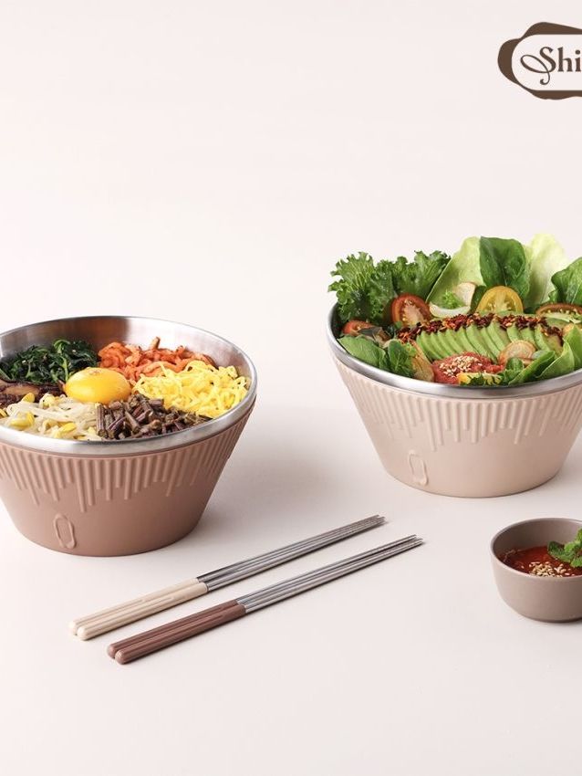 [쉬젤] 러반 포케볼 4PCS (포케볼18cm-2pcs, 젓가락-2pcs)