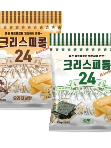 24가지 진짜 곡물 크리스피롤 오리지널/김맛 500g