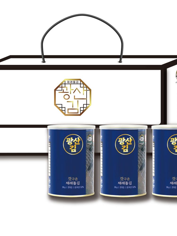 [광산김] 캔 재래돌김 36g 선물세트 3p