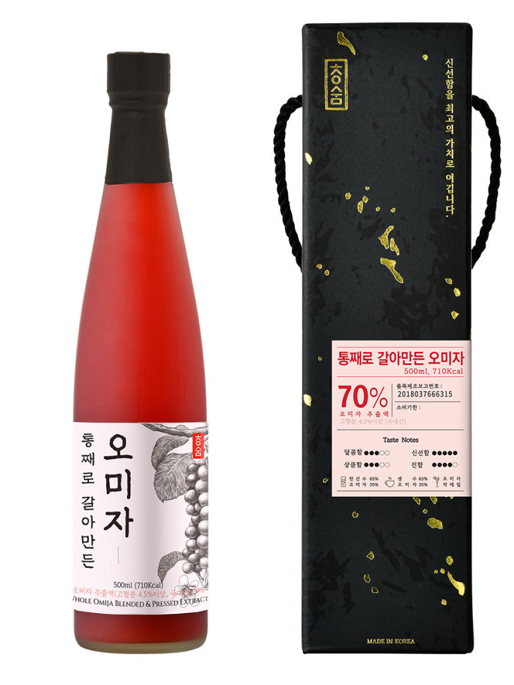 [청숨] 통째로 갈아만든 오미자500ml 선물세트 1호