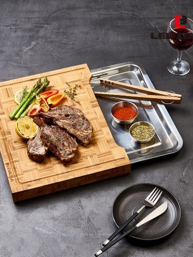 [레비오사] 아트잔 엔드그레인 트레이 도마 (LEB-EGT205)
