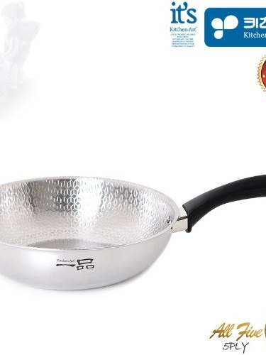 [키친아트] 일품 통오중 인덕션IH 엠보 스텐궁중팬 28cm