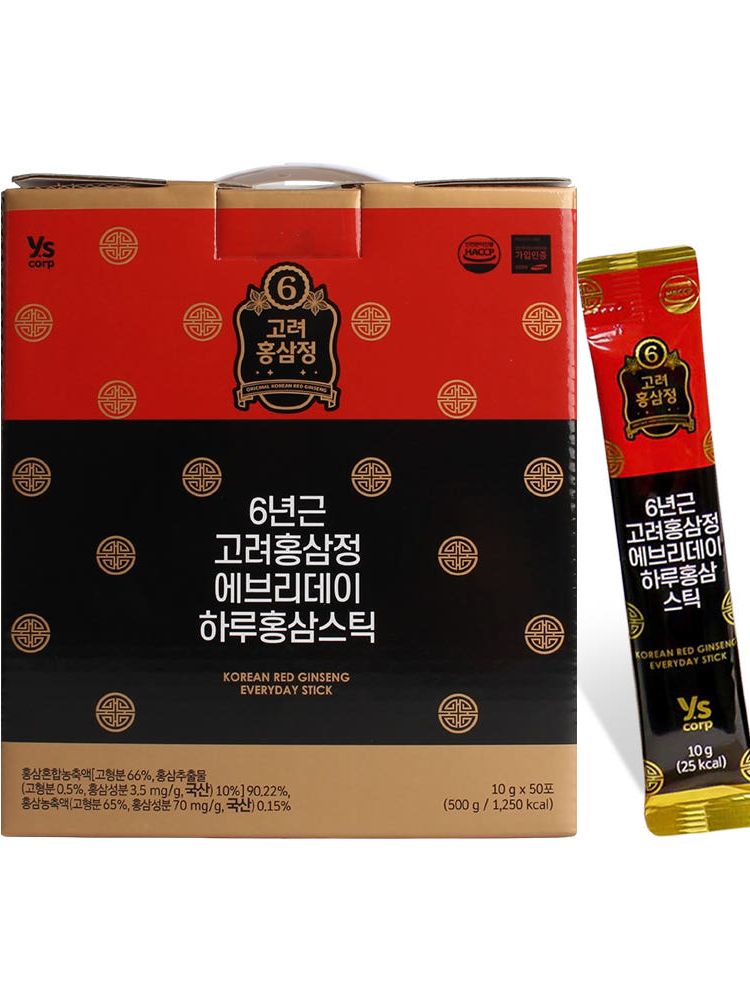 [FASACO] 6년근 고려중삼정 에브리데이 하루홍삼스틱 50포 단상자