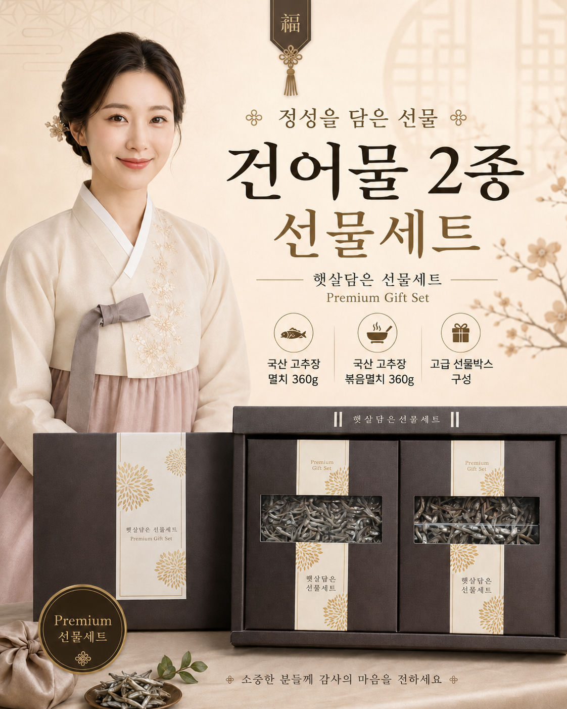 상품코드 : HAS077 햇살담은 건어물 2종 선물세트