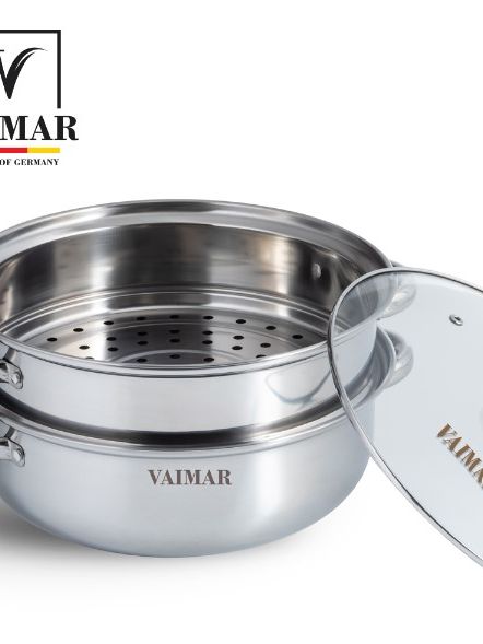 [바이마르] 엔틱 스테인레스 2단 찜솥 28cm (VMK-NE21E001)