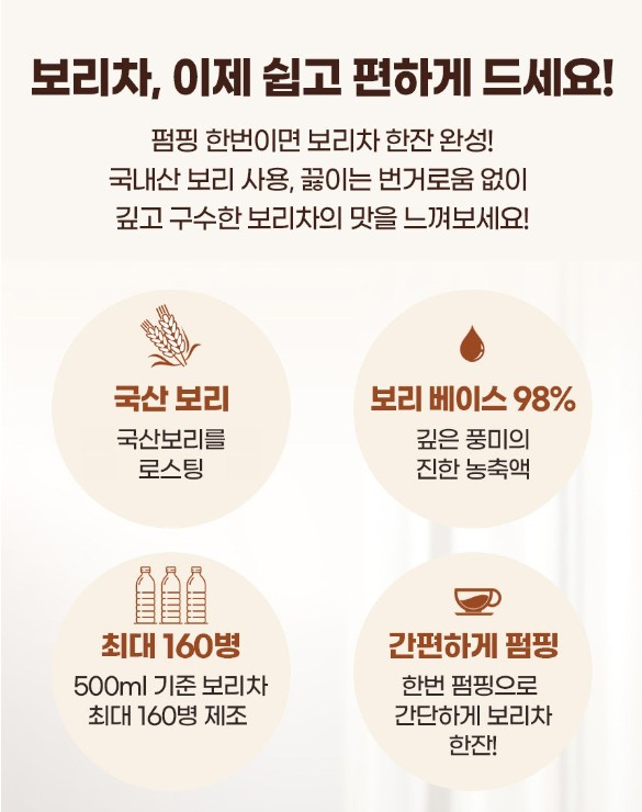 상품코드 : LC001 웨이크비 볶은 보리차 진액 480g