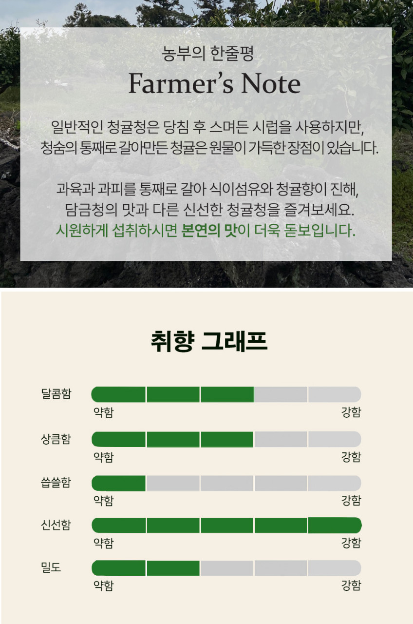 상품코드 : TK001 [청숨] 통째로 갈아만든 청귤 500ml 선물세트 1호 복제 복제 복제 복제 복제 복제