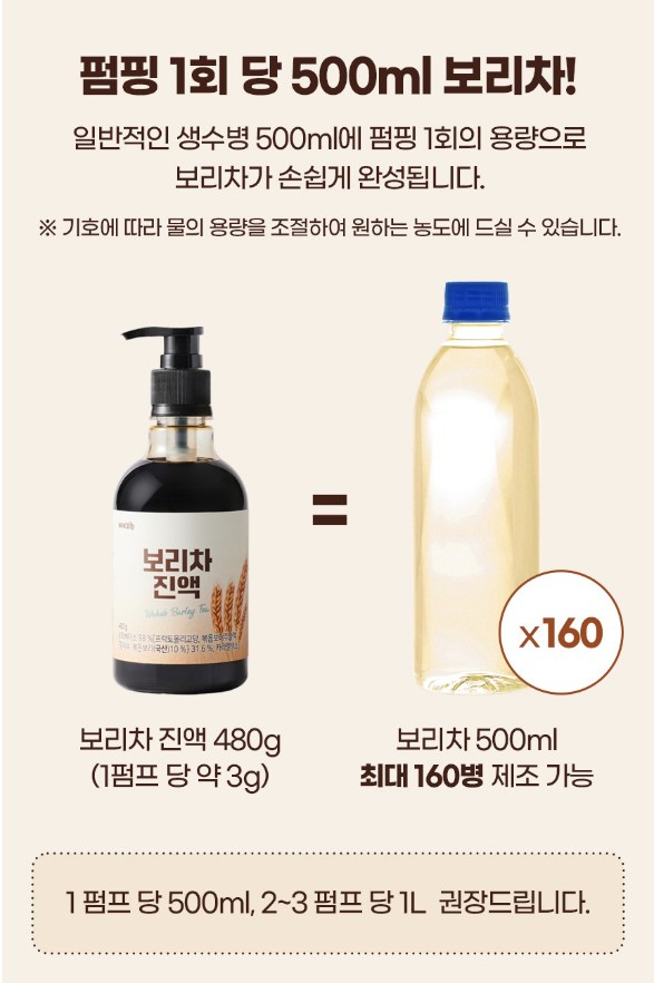 상품코드 : LC001 웨이크비 볶은 보리차 진액 480g