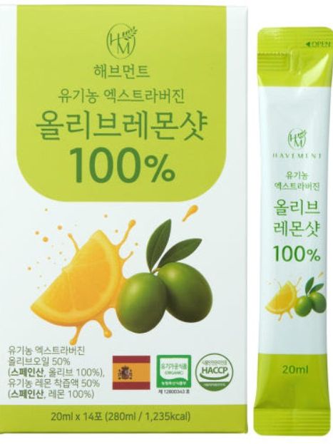 [해브먼트] 유기농 올리브레몬샷 올레샷 20mlx14포