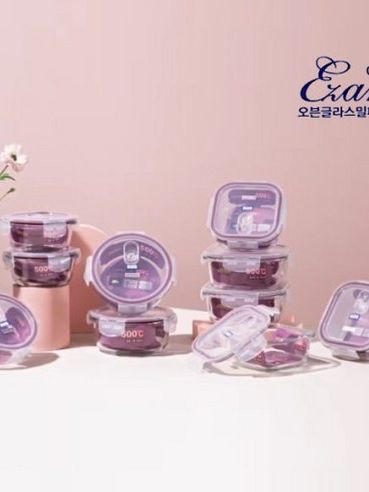 [이잼쿡] 오븐글라스 밀폐용기 혼합 10종세트