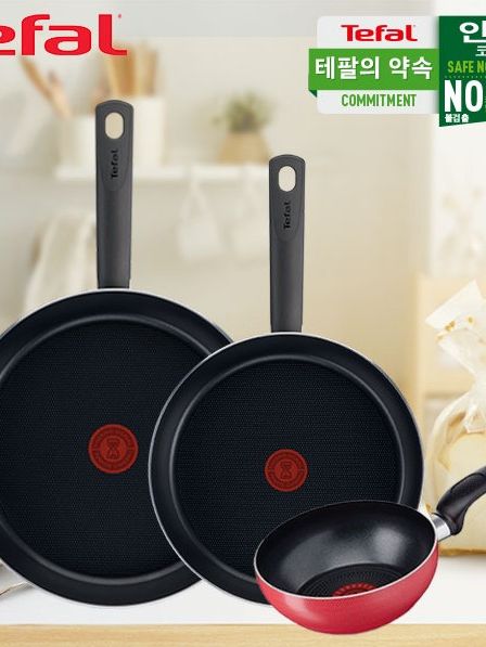 [테팔] 초코브라우니 프라이팬 24cm+G6 드레스 블루 프라이팬 28cm+미니볶음팬 16cm