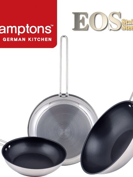 [햄튼] EOS스텐 인덕션 코팅 후라이팬3종세트B (HTEF-22F26F28W)