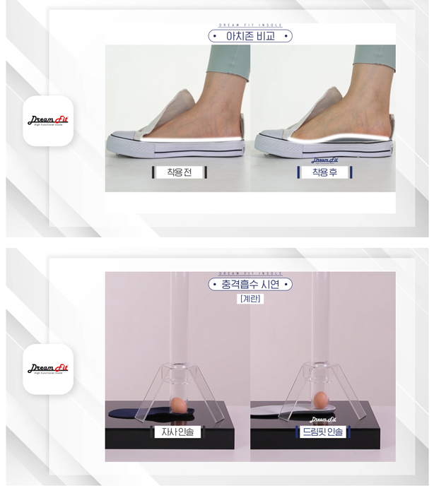이용식 관절보호 드림핏 인솔 신발깔창