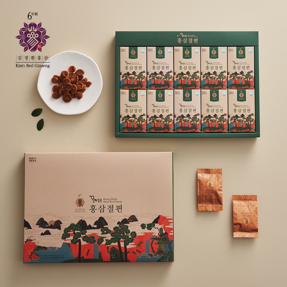 상품코드 : KJH009 김정환홍삼 꿀먹은 홍삼 절편 180g (쇼핑백)