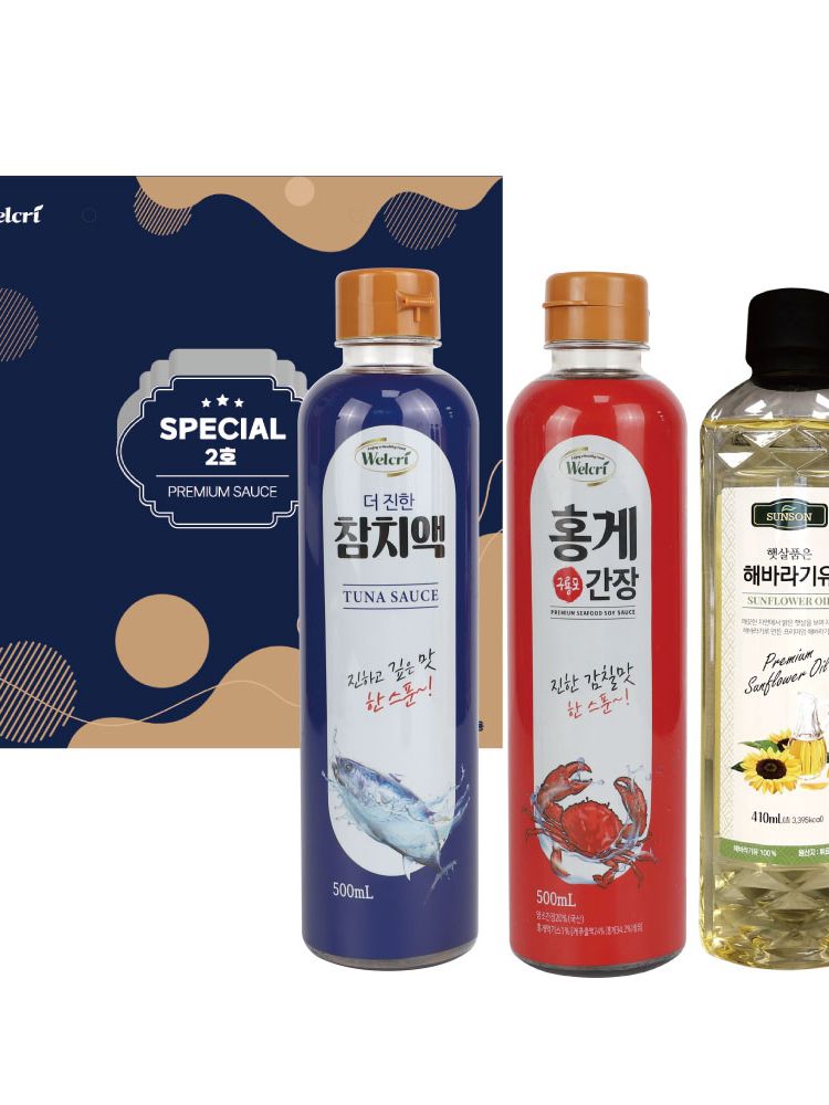 [웰크리] 다솜2호 선물세트(해바라기유,홍게,참치)