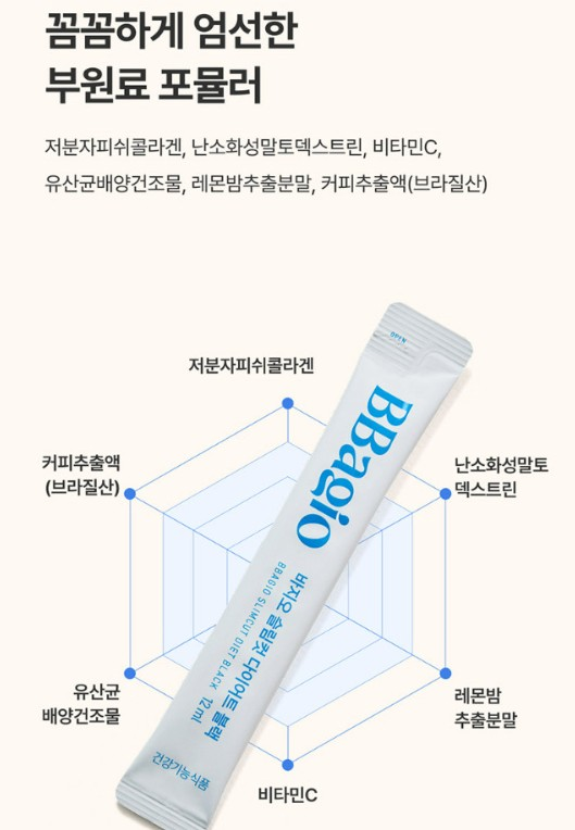 바지오 슬림컷 다이어트 블랙 12ml x 14포