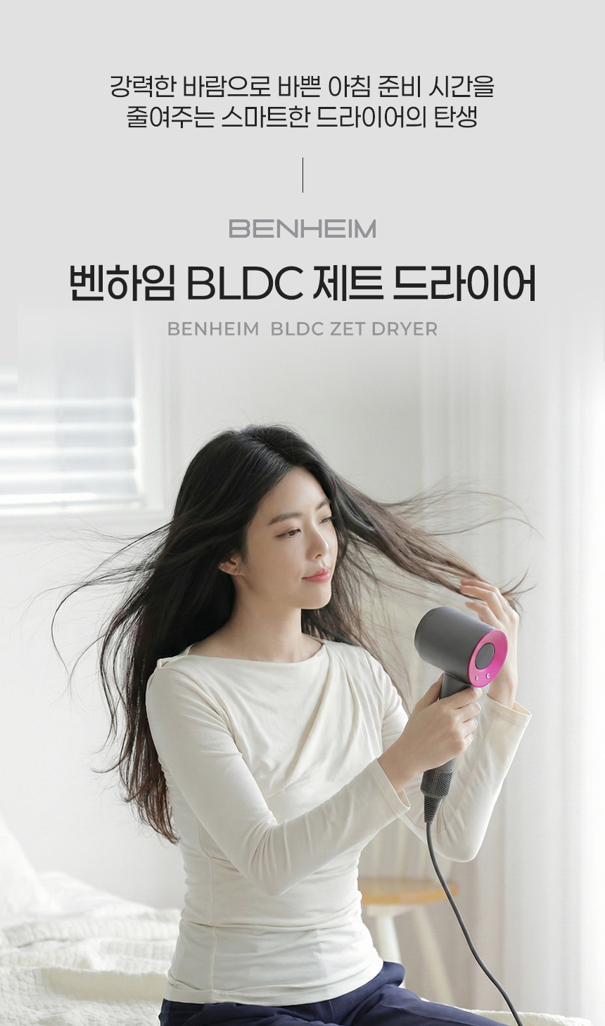 상품코드 : BE022 [벤하임] BLDC 제트 드라이어 퍼플 001DBK (카톤발주용))