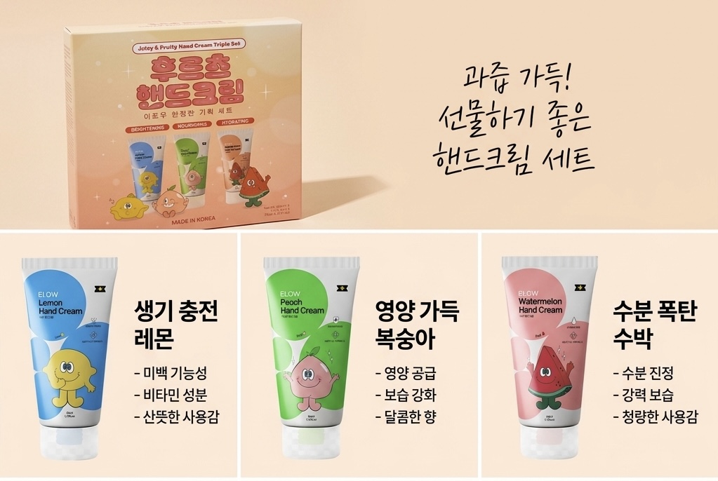 HS015 ELOW 핸드크림 3종세트 (과일향)
