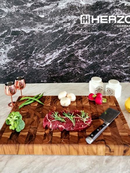 [헤르조그] 티크 엔드 그레인 원목 도마 (EG-001)
