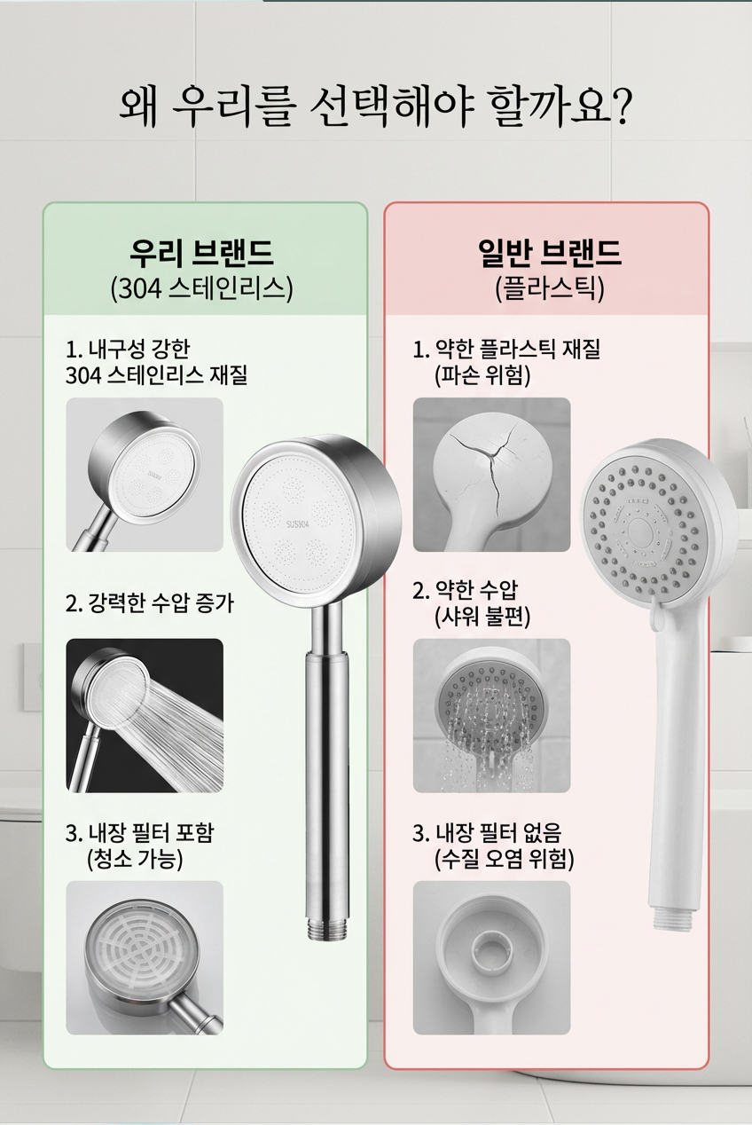 상품코드 : DUM002 스텐304 부스터 샤워기